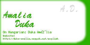 amalia duka business card